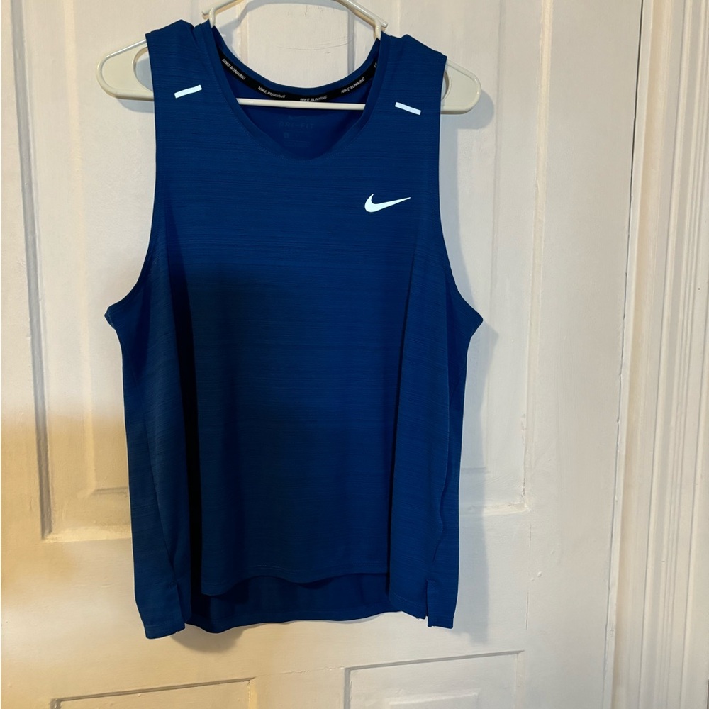 Nike Blue Relaxed Fit Sleeveless Tank Top